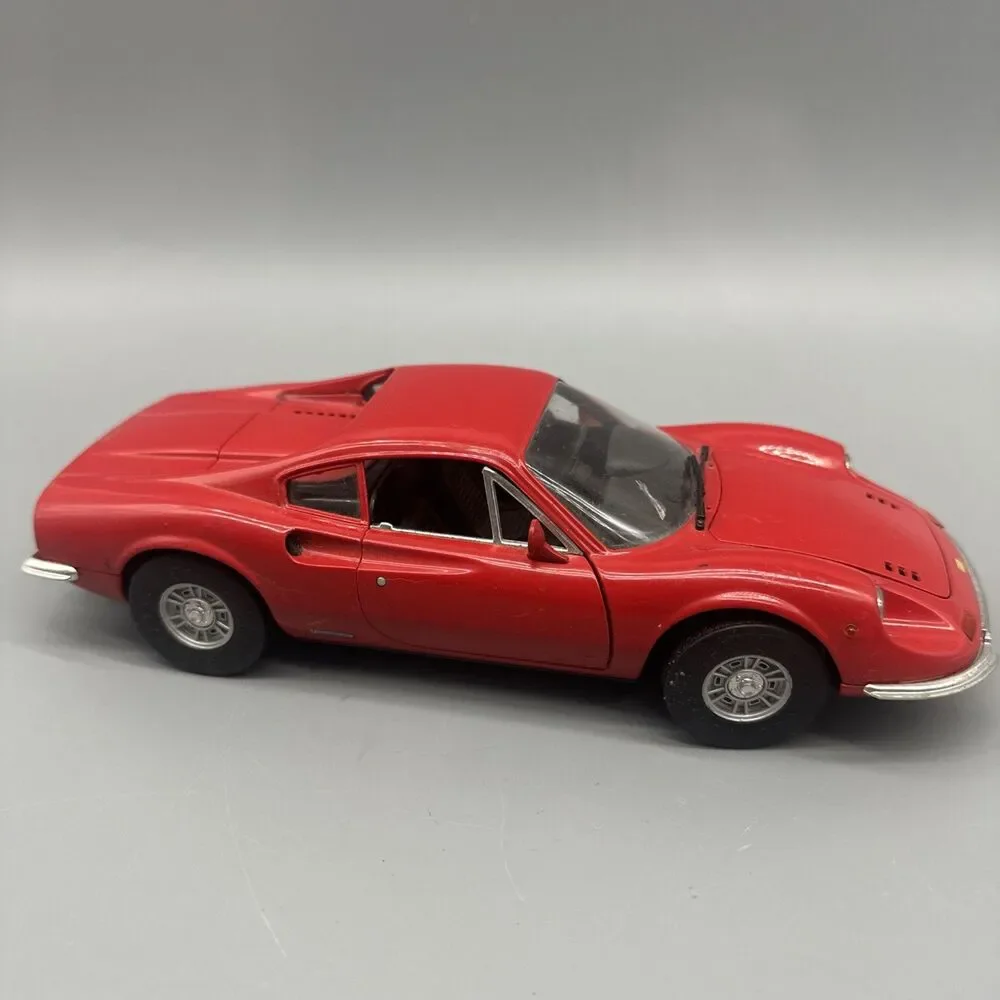 Vintage Anson 1/18 Red Dino 246 GT Ferrari Diecast Metal Model Car